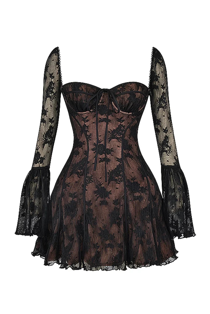 Amaya – La Robe Illusion en Dentelle Romantique